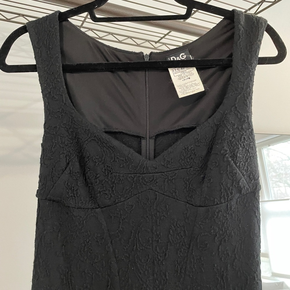 D&G dolce gabbana brocade little black dress